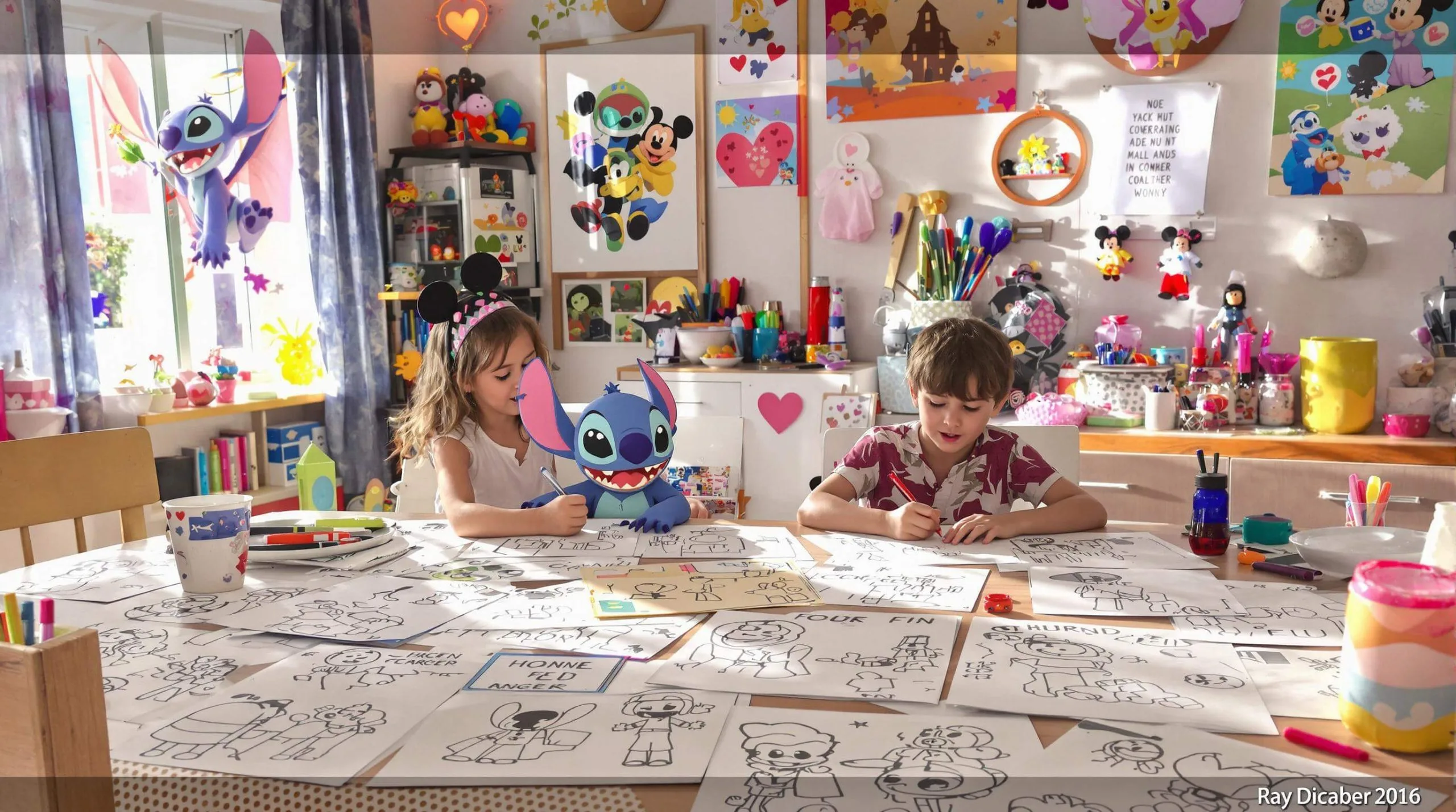coloriage stitch et angel
